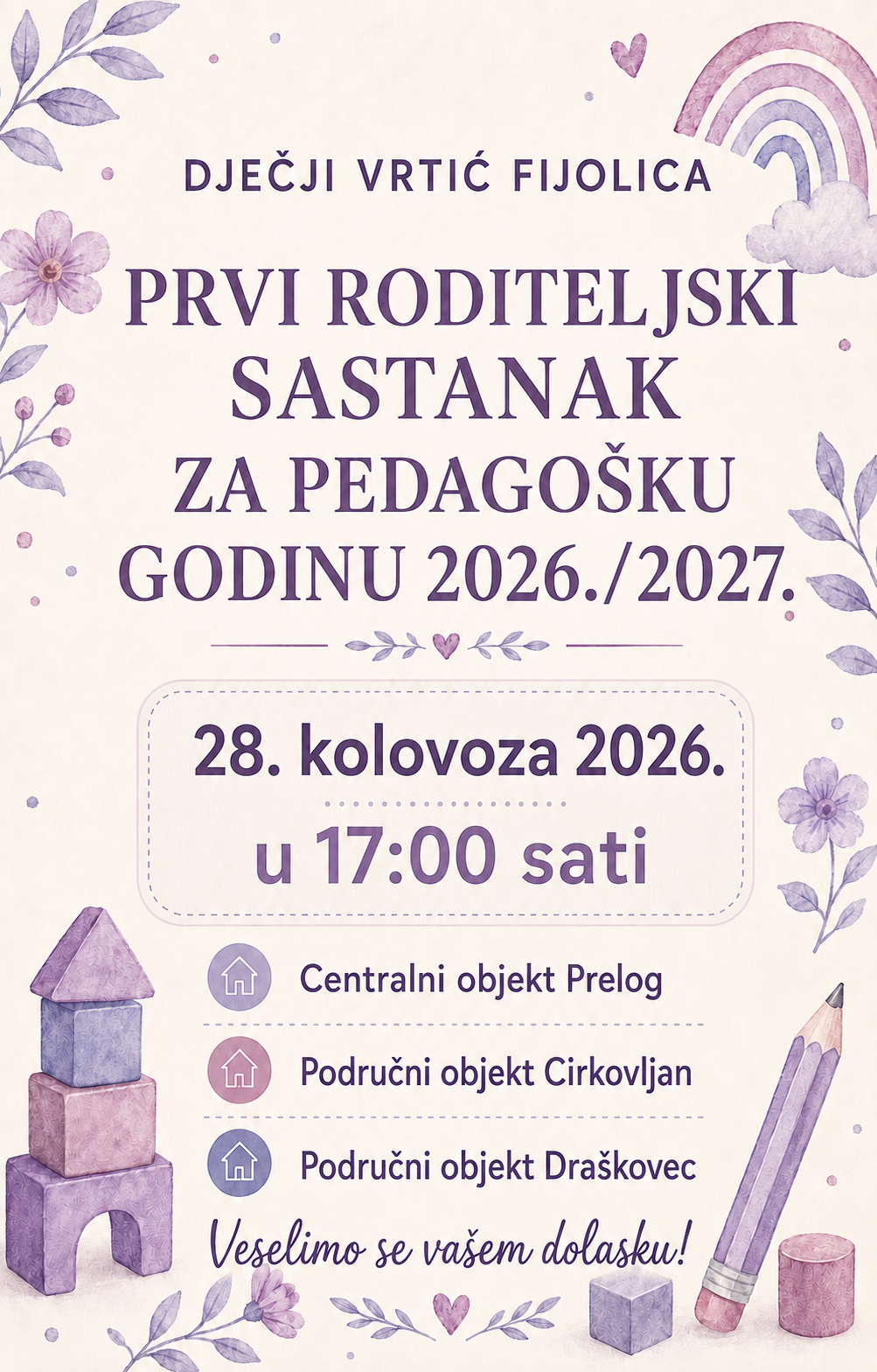 PLAKAT PRVI RODITELJSKI SASTANAK